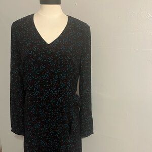 Draper James Ruffle Hem Long Sleeve Dress